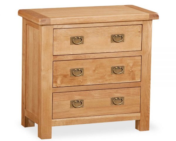 Ely Oak 3 Drawer Chest