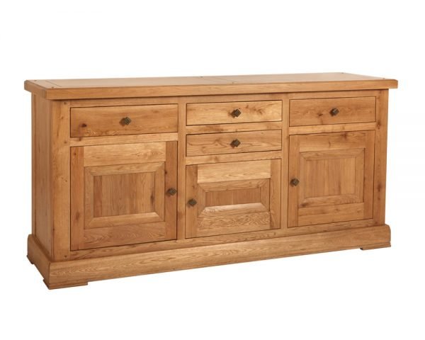 Lyon Heritage Solid Oak 3 Door Sideboard-	LY007(W10) Finish - Image 2