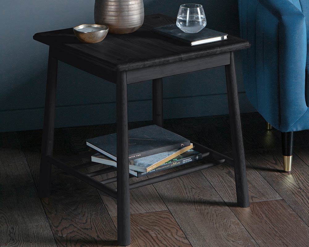 Hudson Living Wycombe Black Side Table
