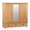 Ely Oak Extra Large Triple Wardrobe