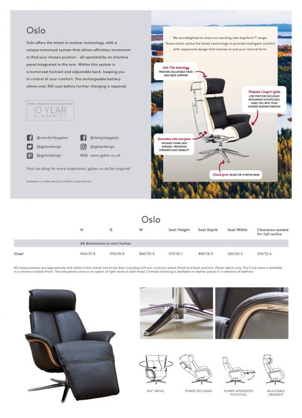 G Plan Oslo Ergoform Chair - Image 9