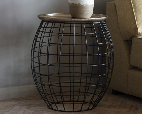 Rowen Side Table Antique Gold