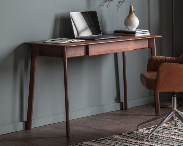 Madrid Walnut 1 Drawer Desk - Image 3
