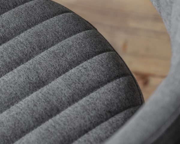 McIntyre Swivel Chair - Charcoal Fabric - Image 3