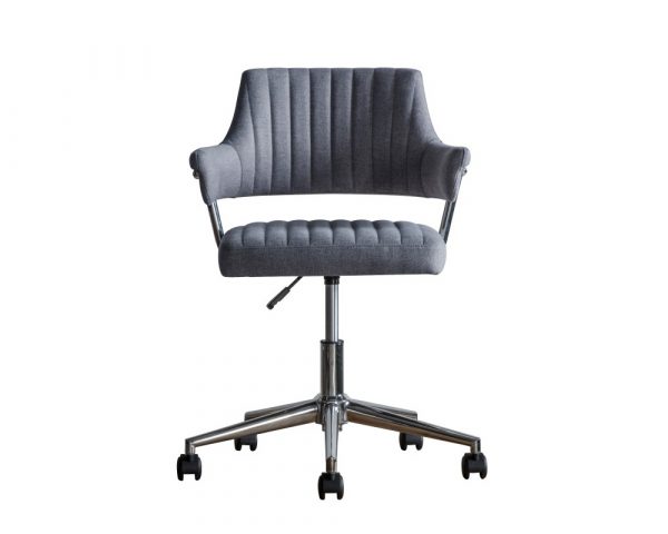 McIntyre Swivel Chair - Charcoal Fabric
