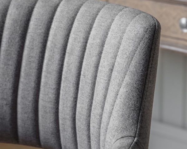 McIntyre Swivel Chair - Grey Fabric - Image 3