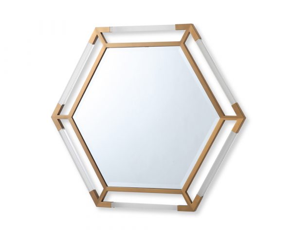 Marissa Hexagon Mirror - Gold
