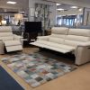 Calia Italia Vulcano Leather 3 Seater Double Powered Recliner Sofa & Powered Chair