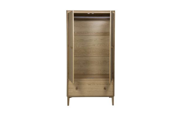 Hadley Oak 2 Door Wardrobe - Image 4