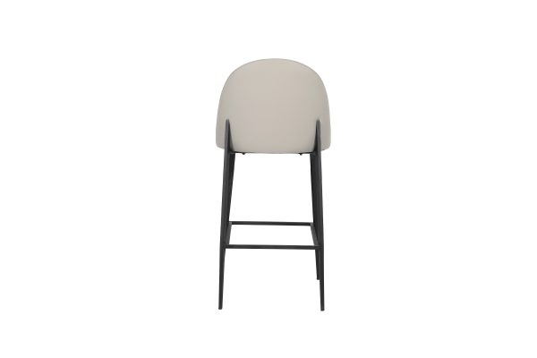 Valent Leather Bar Stool - Taupe - Image 5