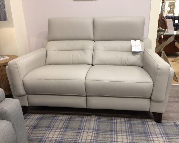 Parker Knoll 1801 Leather 2 Seater Sofa -Come Dove Leather