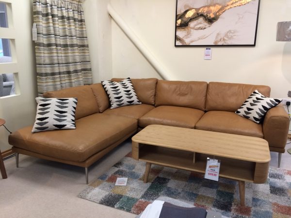 Vegas Leather Corner Sofa - Image 4
