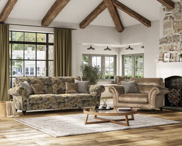 Parker Knoll Arlington Fabric Grand Sofa & Snuggler Chair