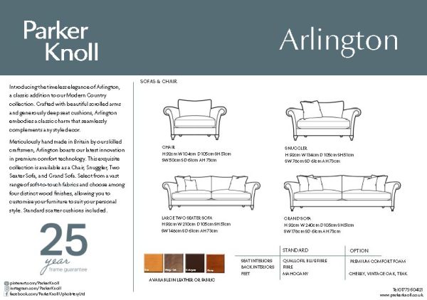 Parker Knoll Arlington Specification
