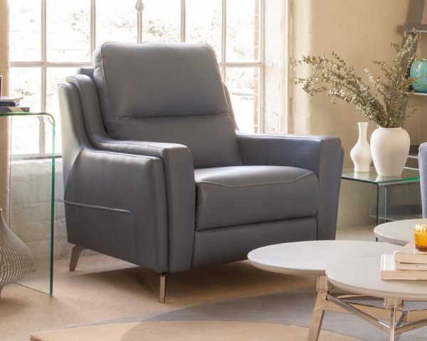 Parker Knoll Portland Leather Armchair - Roma Storm