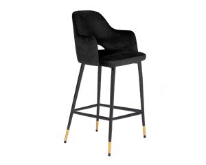 Brianna Bar Stool - Black Fabric
