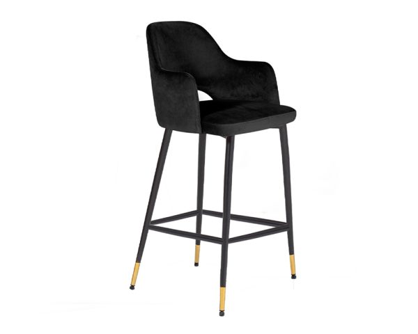 Brianna Bar Stool - Black Fabric