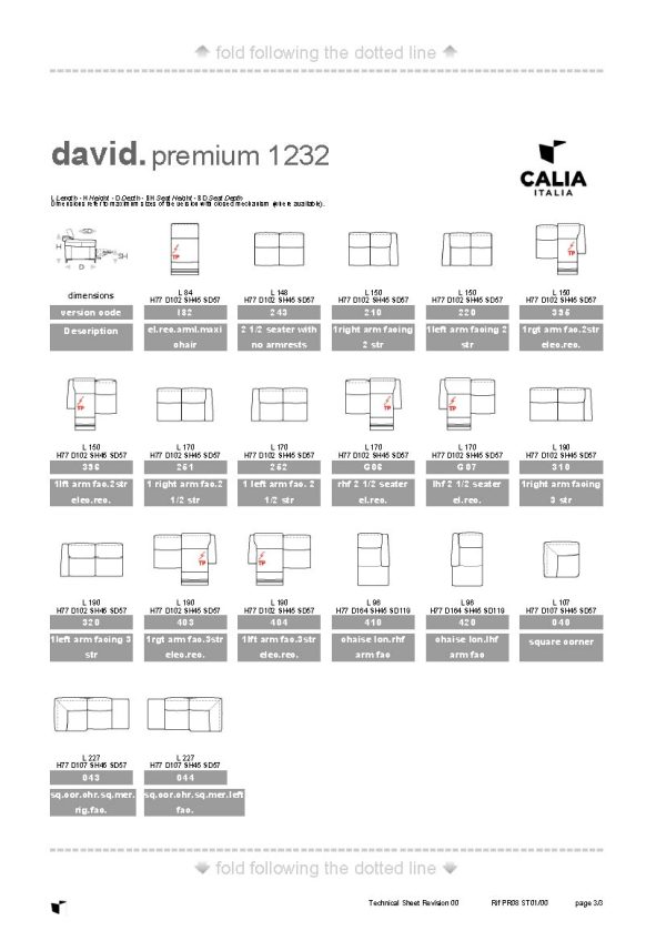 Calia David Spec. Sheet 3 of 3