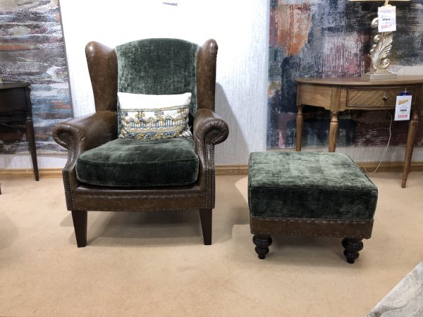 Tetrad Constable Wing Chair & Stool