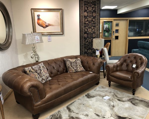 Tetrad Liberty Leather Midi Sofa & Leather Beaton Chair