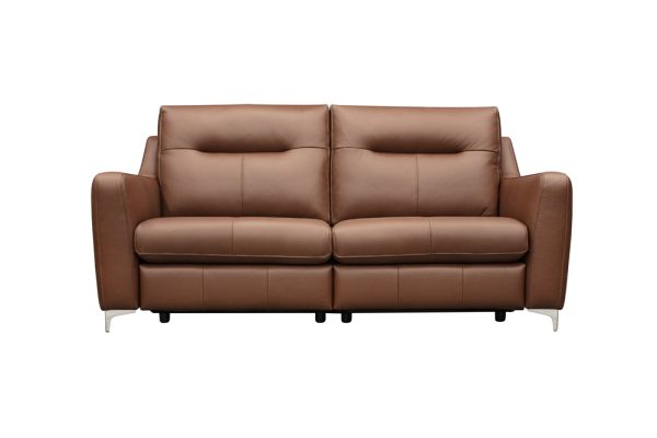 Austen large power sofa front - leather