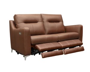 G-Plan-Austen-Leather Small Sofa With Double Powered Footrest