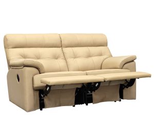 G Plan Laurie Leather 2 Seater Double Manual Recliner Sofa