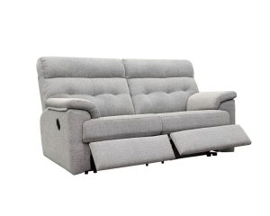 g plan laurie fabric 2 seater double manual recliner sofa