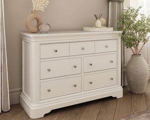 Mabel Bone 7 Drawer Wide Chest