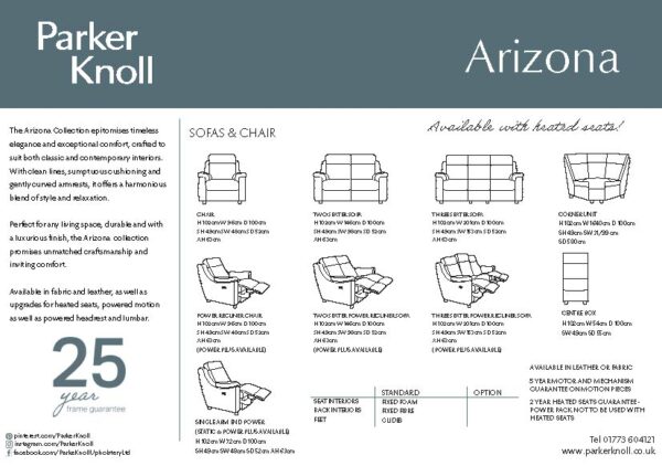 Parker-Knoll-Arizona-Specification