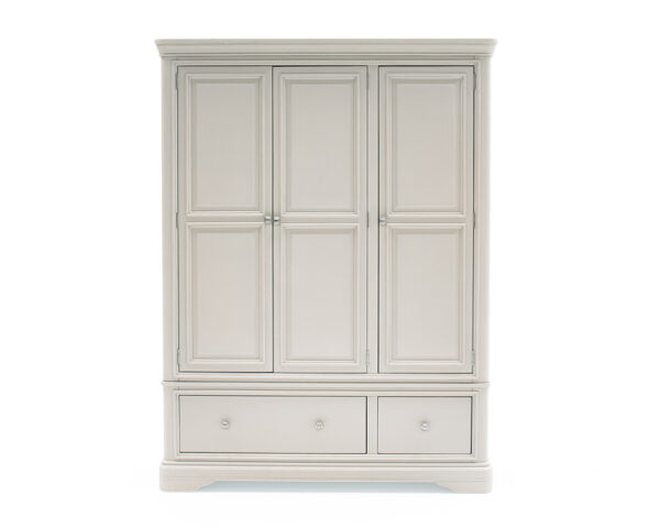 Mabel Taupe 3 Door Wardrobe Front