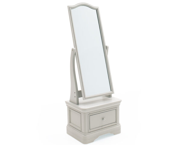 Mabel Taupe Cheval Mirror Angle