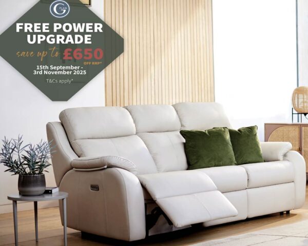 G PLan Free Power Upgrade on Sofas & Chairs