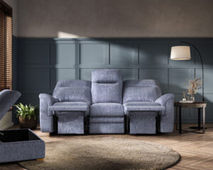 Parker Knoll Hudson 23 Fabric 3 Seater Double Power Recliner Sofa open