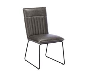 Alice Chair- Grey PU Leather -