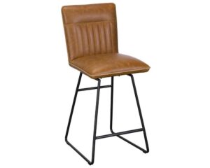 Alice Swivel Counter Top Stool - Tan PU Leather