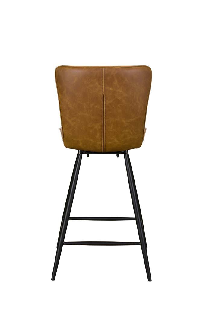 Nella Swivel Counter Top Stool - Tan PU Leather - Image 3