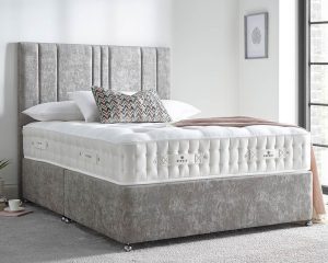 Espoir Natural Luxury Pocket 1000 Mattress With Solid Platform Top Base & Harrow 54'' Headboard