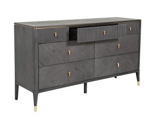 Diletta Ebony Dressing Chest 7 Drawer